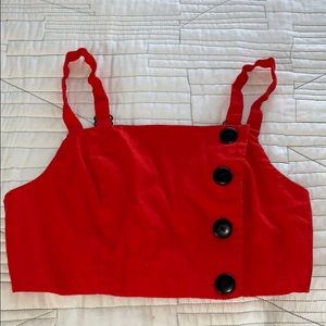 Red crop top